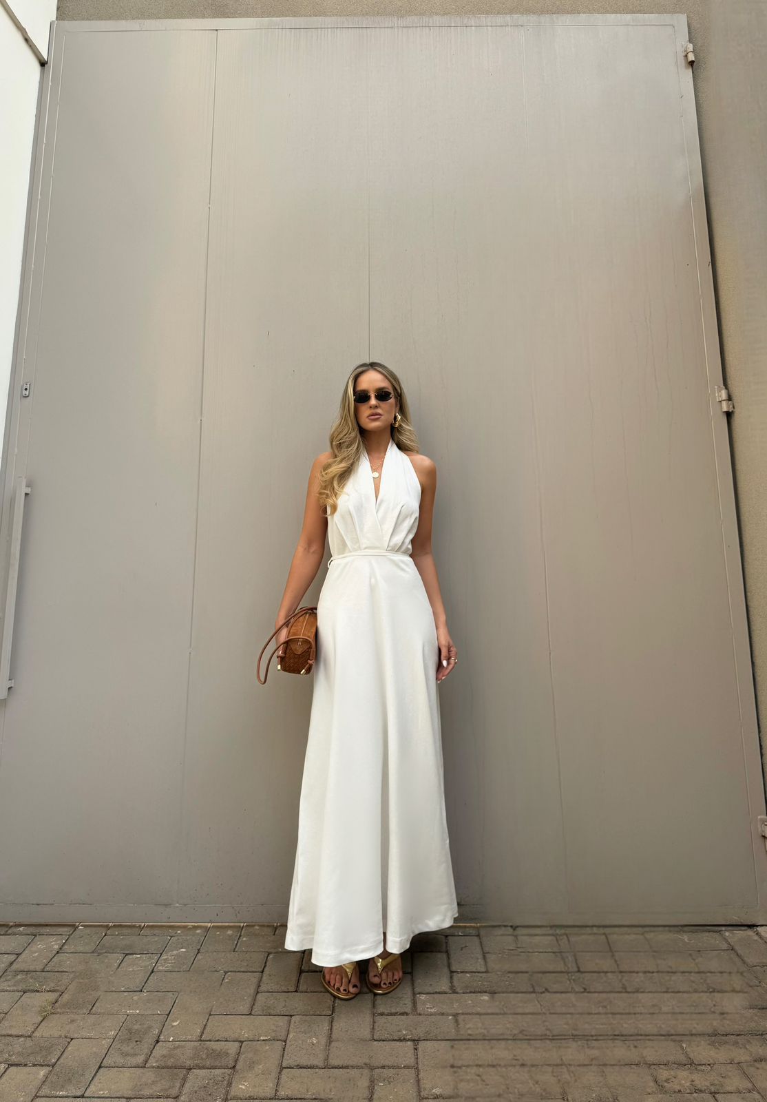 VESTIDO FRENTE ÚNICA linho